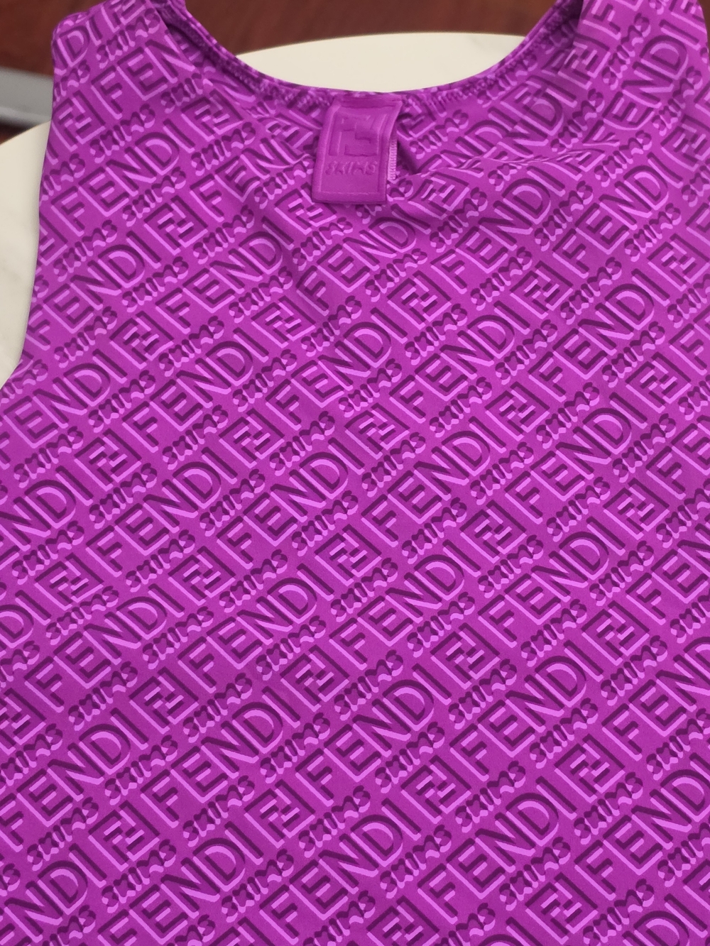 SKIMS Hot Pink Embossed Logo Tank Top